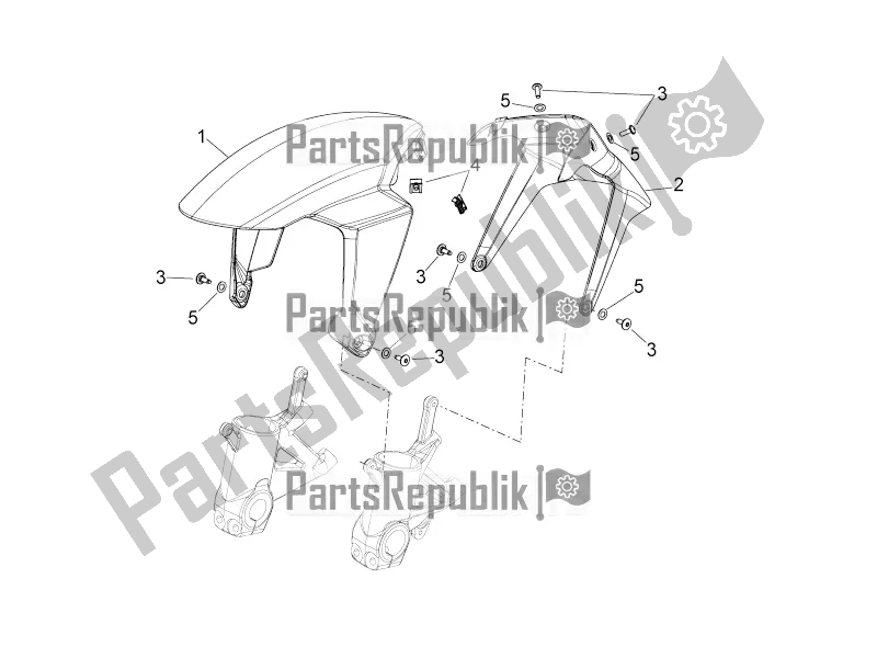 All parts for the Front Body - Front Mudguard of the Aprilia Shiver 750 GT 2016