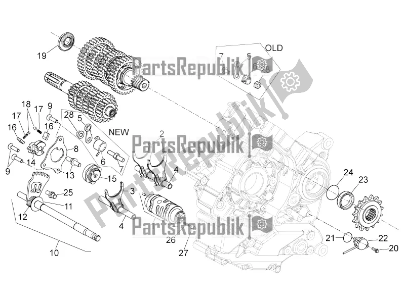 Toutes les pièces pour le Sélecteur De Boîte De Vitesses du Aprilia Shiver 750 GT 2016