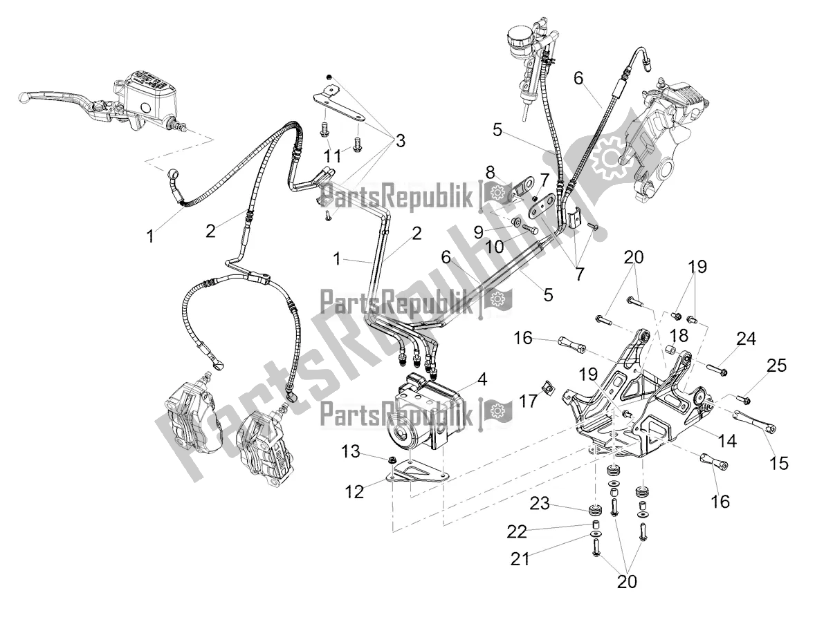 Tutte le parti per il Sistema Frenante Abs del Aprilia Shiver 900 2018