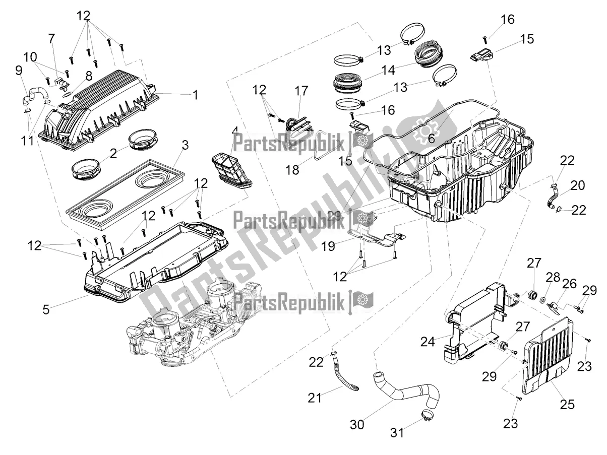 Toutes les pièces pour le Boite D'air du Aprilia Shiver 900 2019