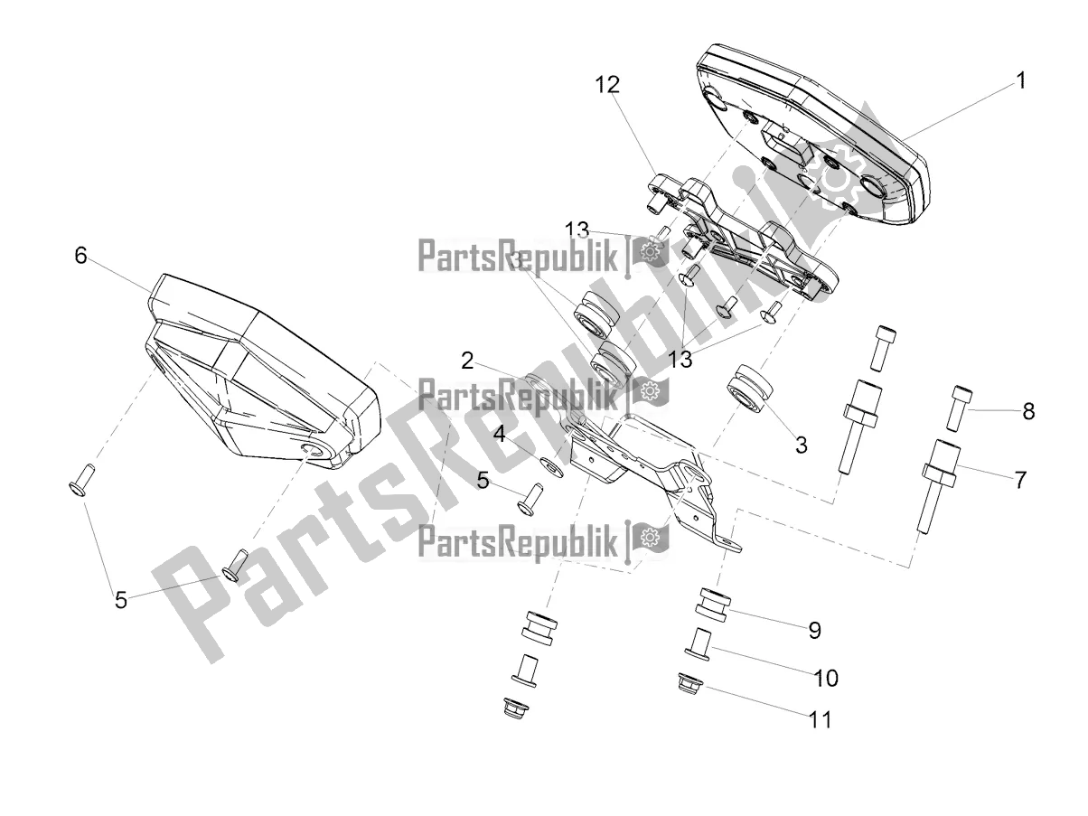 Todas as partes de Instrumentos do Aprilia Shiver 900 2019