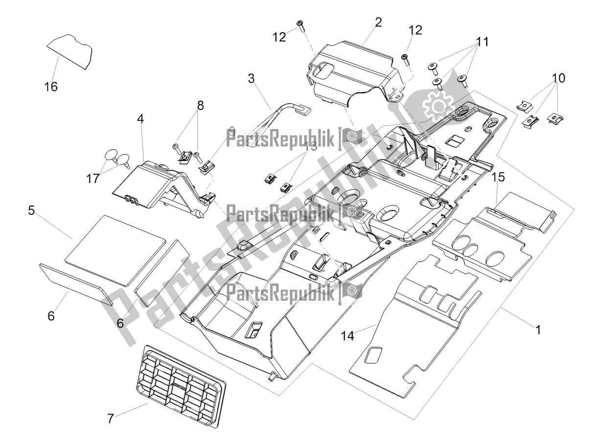 Todas las partes para Compartimento De La Silla De Montar de Aprilia Shiver 900 2019