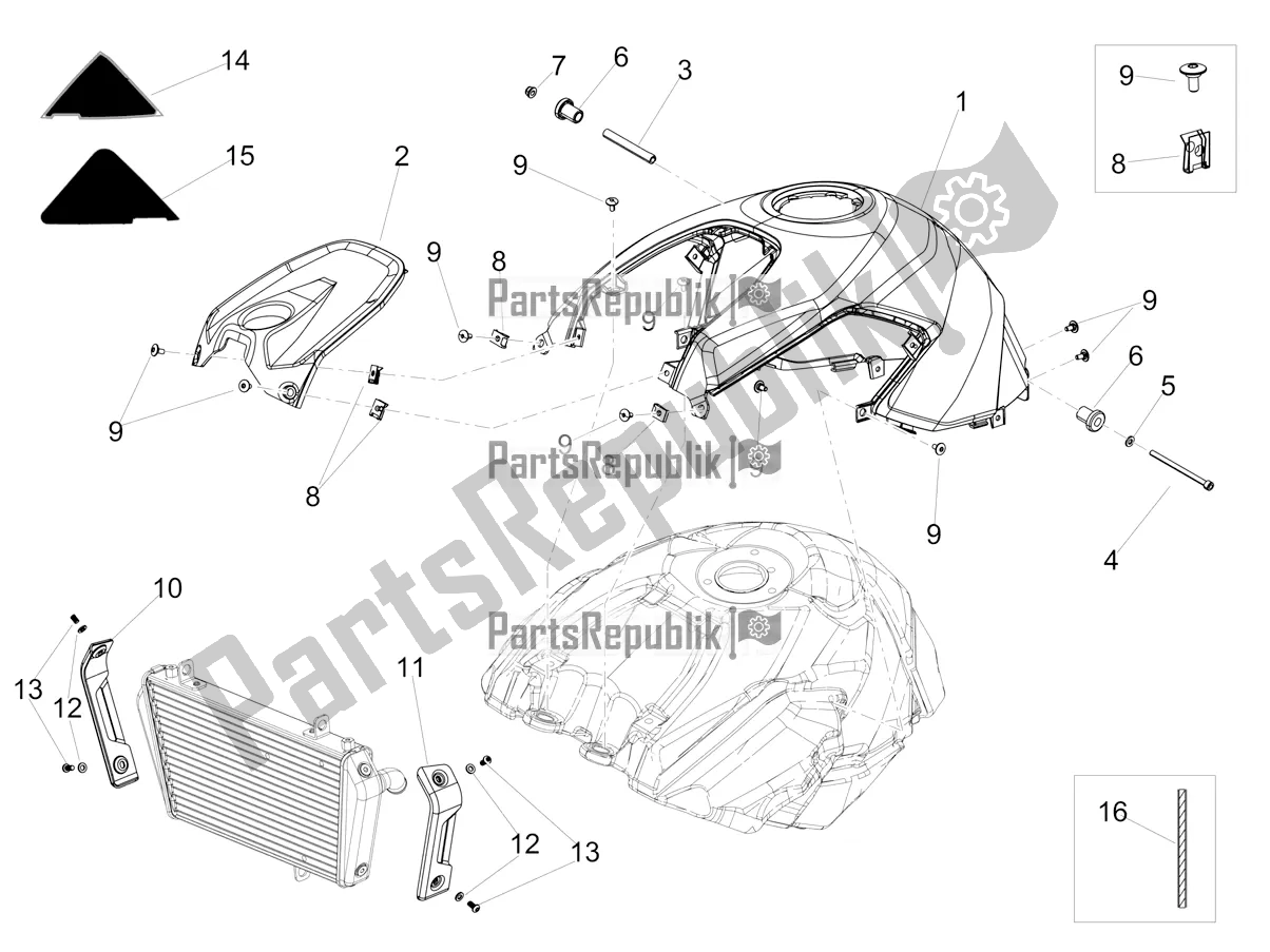 Toutes les pièces pour le Couvercle De Réservoir du Aprilia Shiver 900 2019