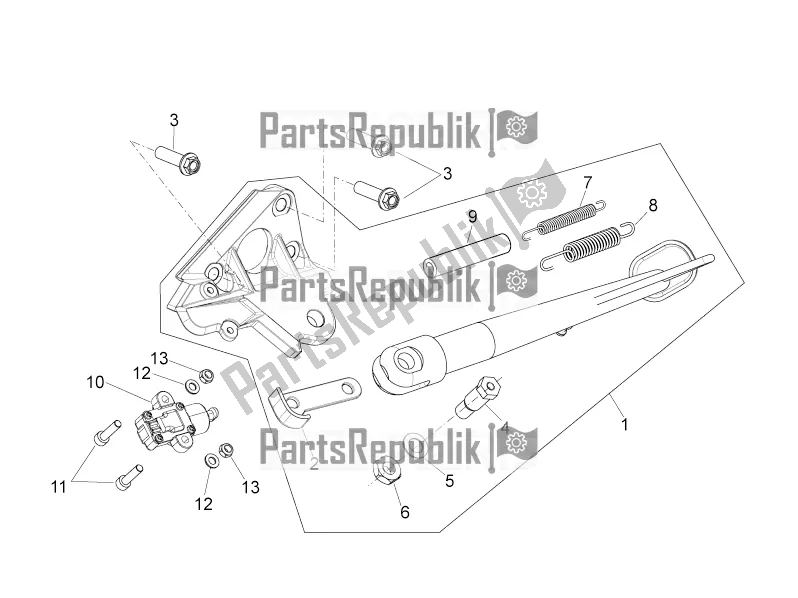 Wszystkie części do Podstawka Centralna Aprilia Shiver 900 ABS 2020