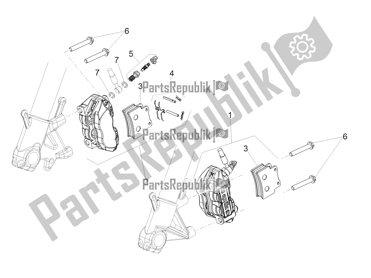 Alle onderdelen voor de Remklauw Voor van de Aprilia Shiver 900 ABS 2020