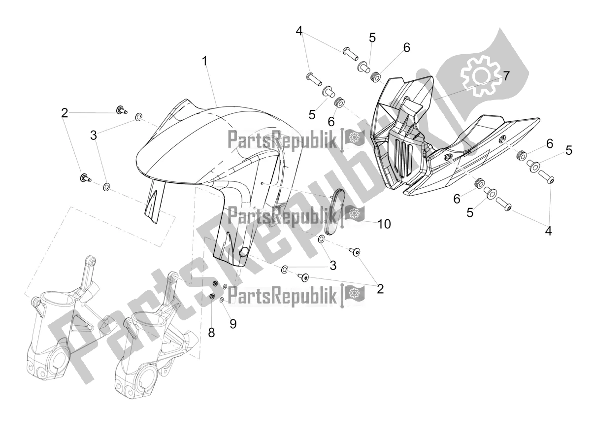 Todas las partes para Guardabarros Delantero de Aprilia Shiver 900 ABS 2020
