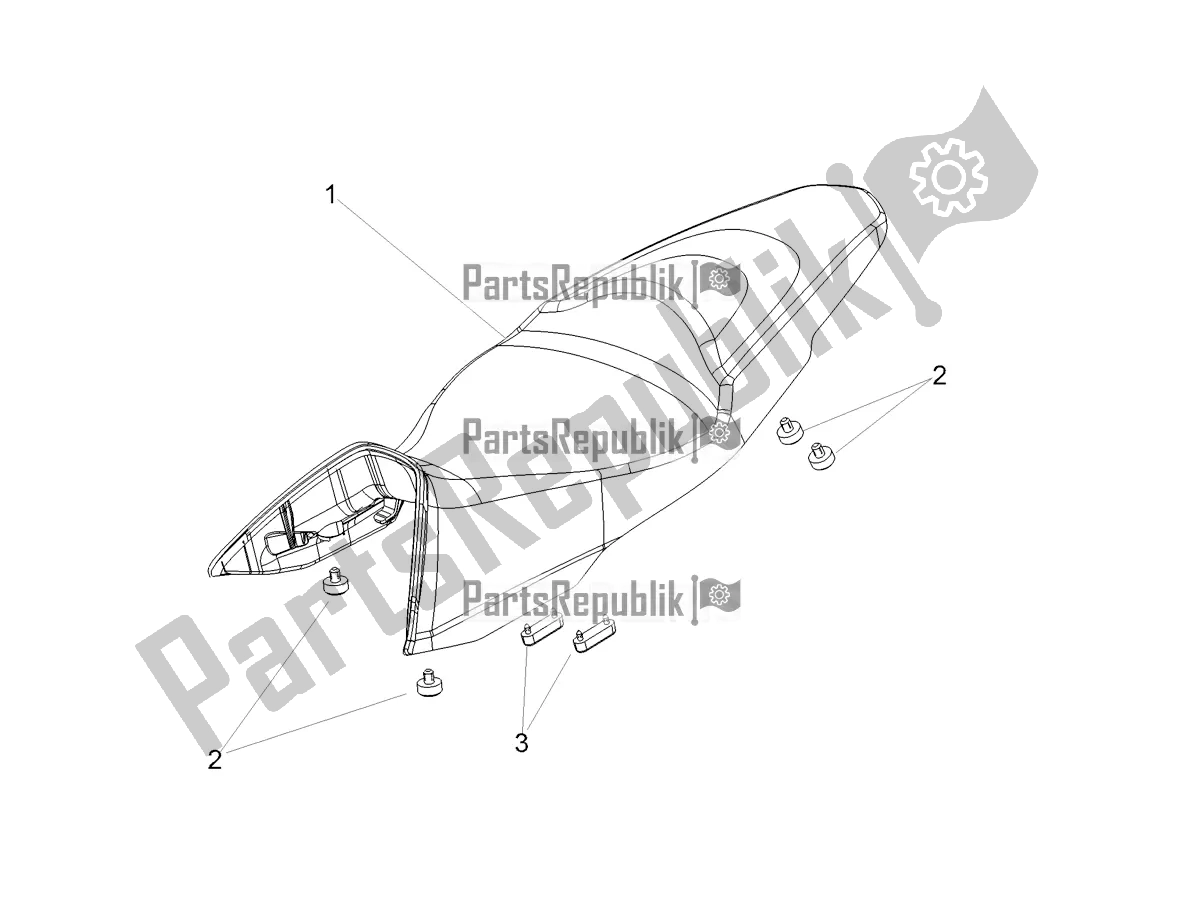 All parts for the Saddle of the Aprilia Shiver 900 ABS 2020