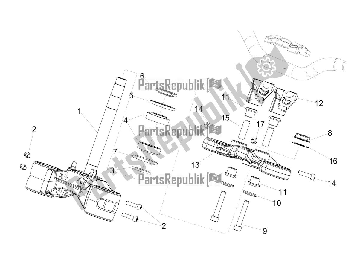 All parts for the Steering of the Aprilia Shiver 900 ABS 2020