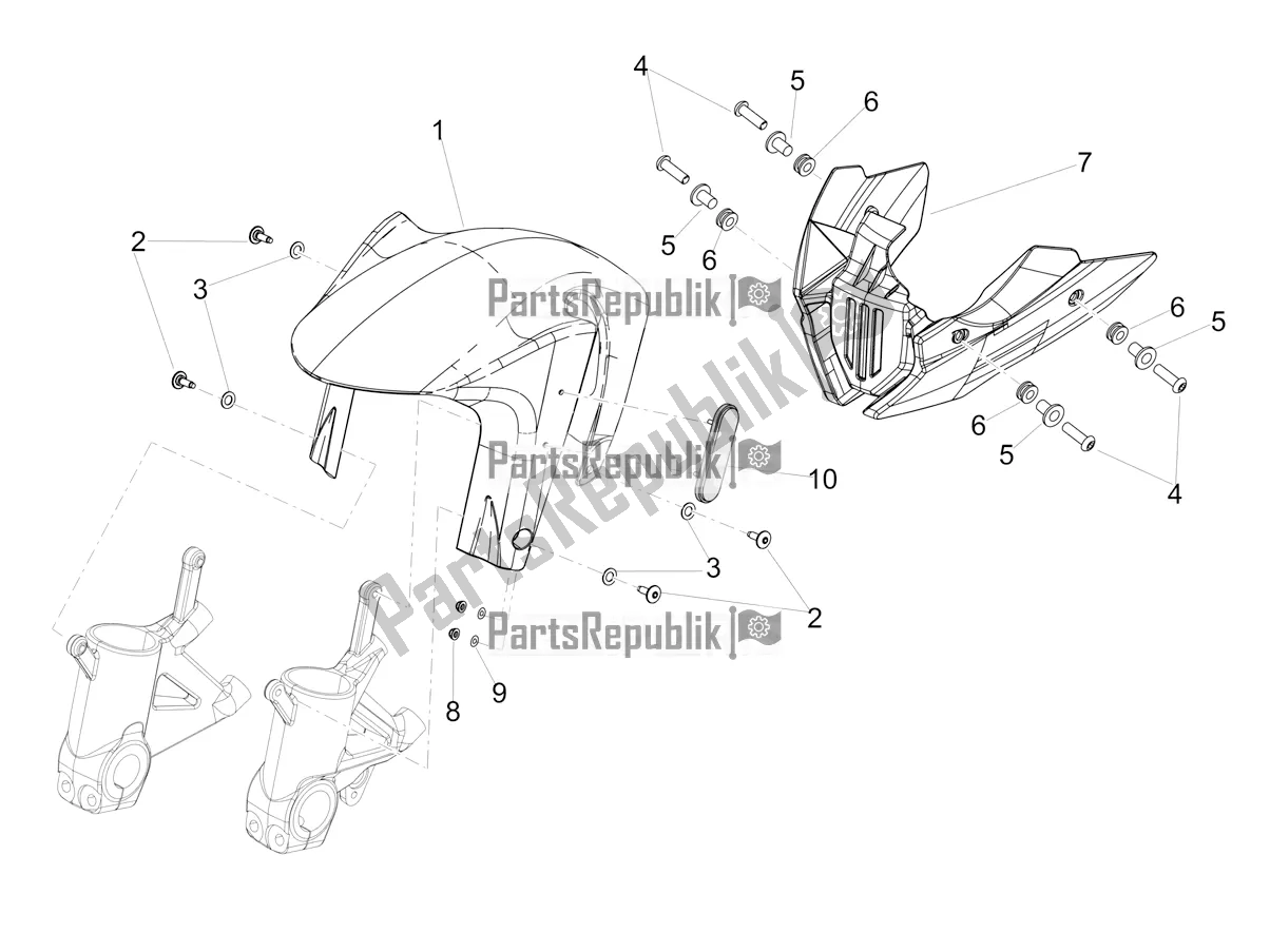 Toutes les pièces pour le Montant-garde-boue Avant du Aprilia Shiver 900 ABS 2021