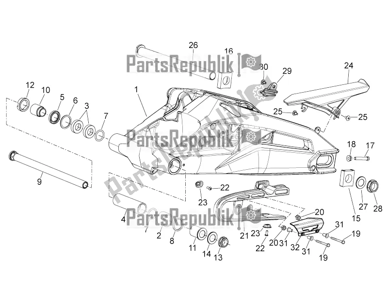 Toutes les pièces pour le Bras Oscillant du Aprilia Shiver 900 ABS 2021