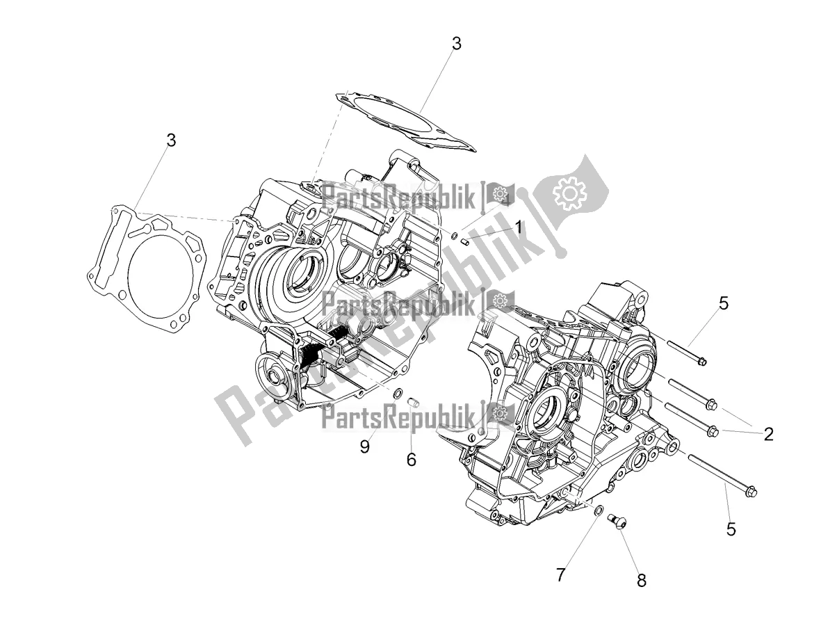 All parts for the Crankcases I of the Aprilia Shiver 900 ABS 2022