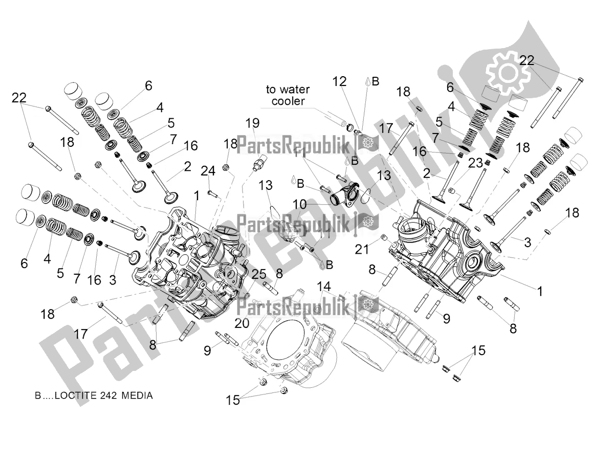 All parts for the Cylinder Head - Valves of the Aprilia Shiver 900 ABS 2022