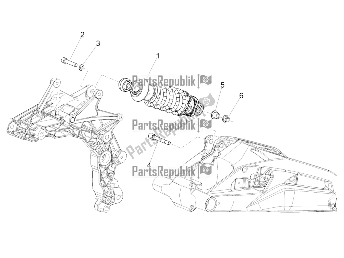 Tutte le parti per il Ammortizzatore del Aprilia Shiver 900 ABS 2022