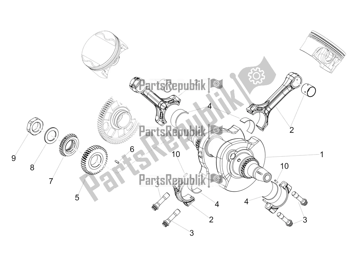 All parts for the Drive Shaft of the Aprilia Shiver 900 ABS Apac 2019