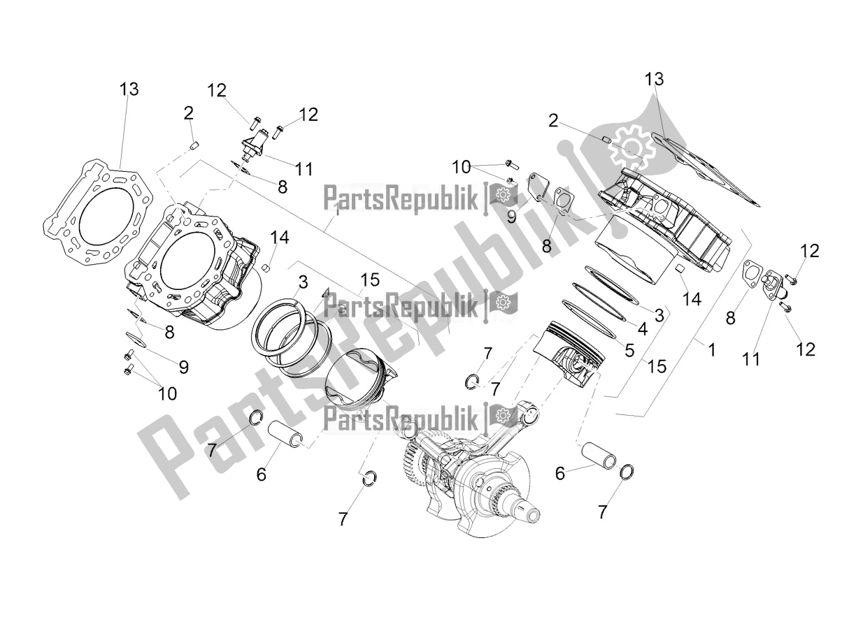 Toutes les pièces pour le Cylindre - Piston du Aprilia Shiver 900 ABS Apac 2020