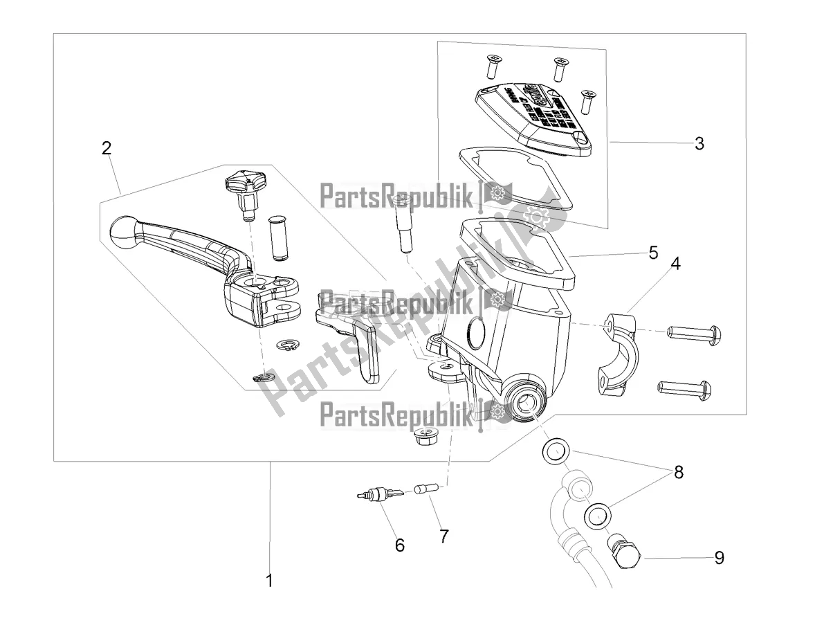 Toutes les pièces pour le Maître-cylindre Avant du Aprilia Shiver 900 ABS Apac 2020