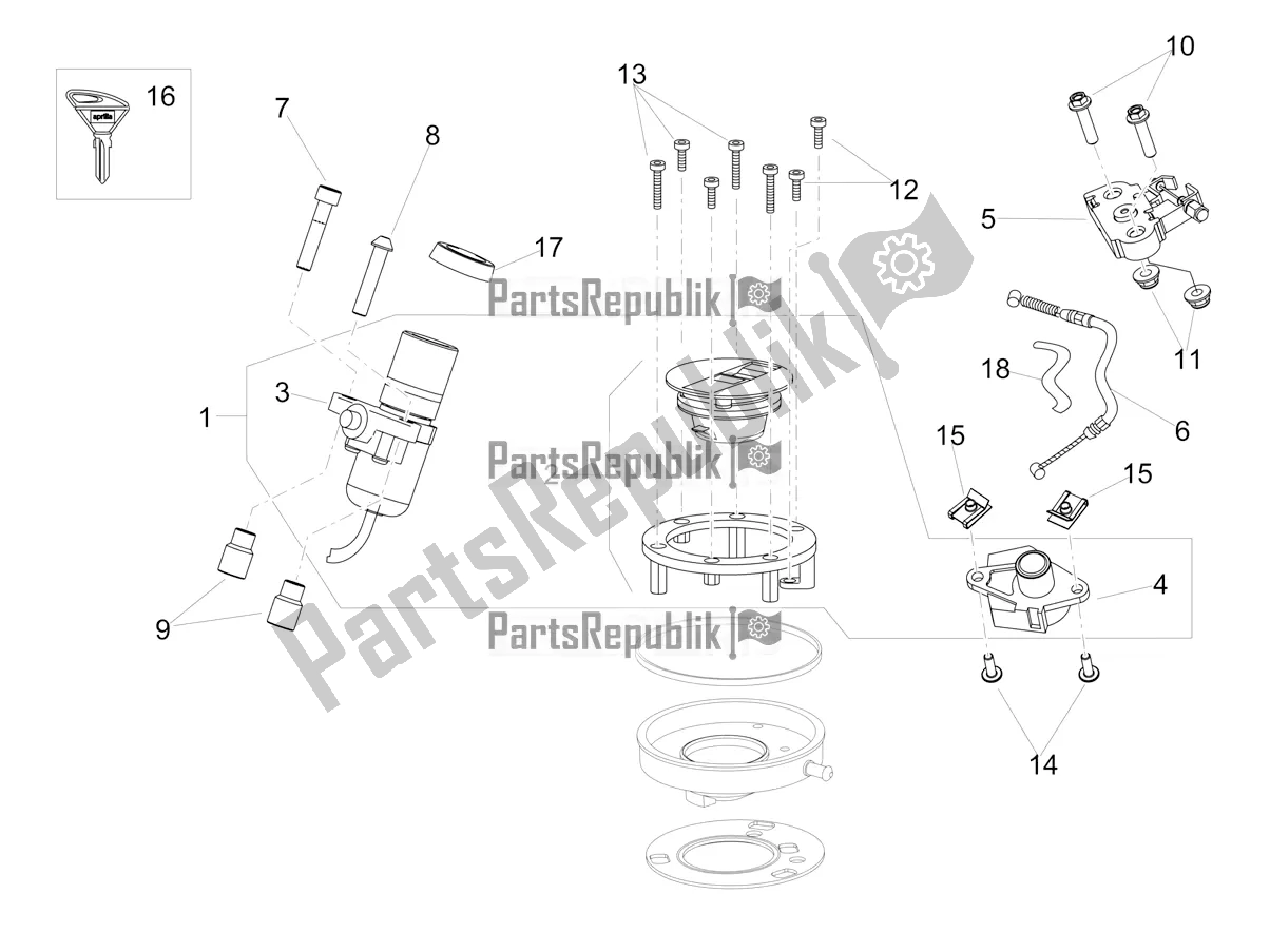 Toutes les pièces pour le Serrures du Aprilia Shiver 900 ABS Apac 2020