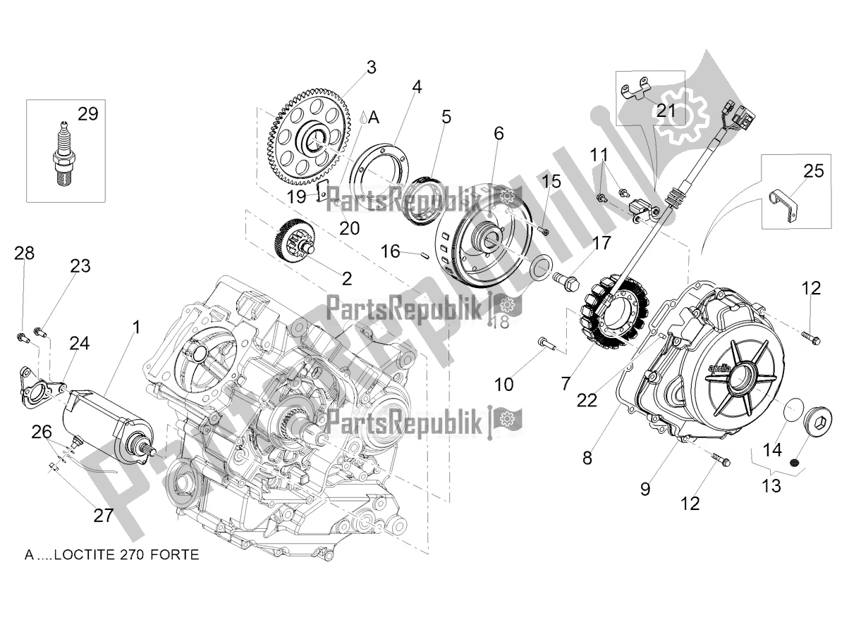 All parts for the Cdi Magneto Assy / Ignition Unit of the Aprilia Shiver 900 ABS USA 2019