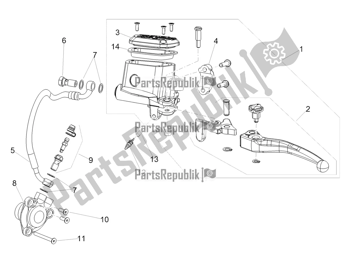 Tutte le parti per il Controllo Della Frizione del Aprilia Shiver 900 ABS USA 2019