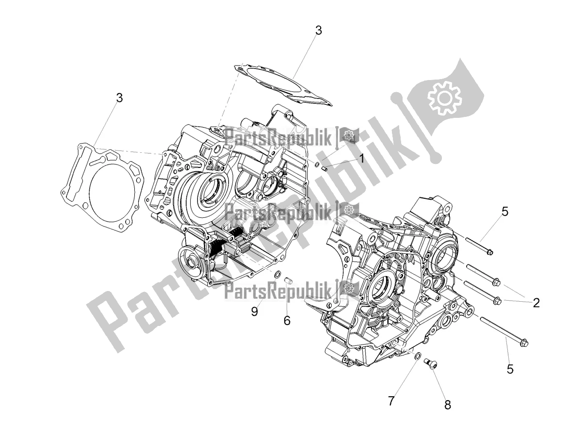 All parts for the Crankcases I of the Aprilia Shiver 900 ABS USA 2020