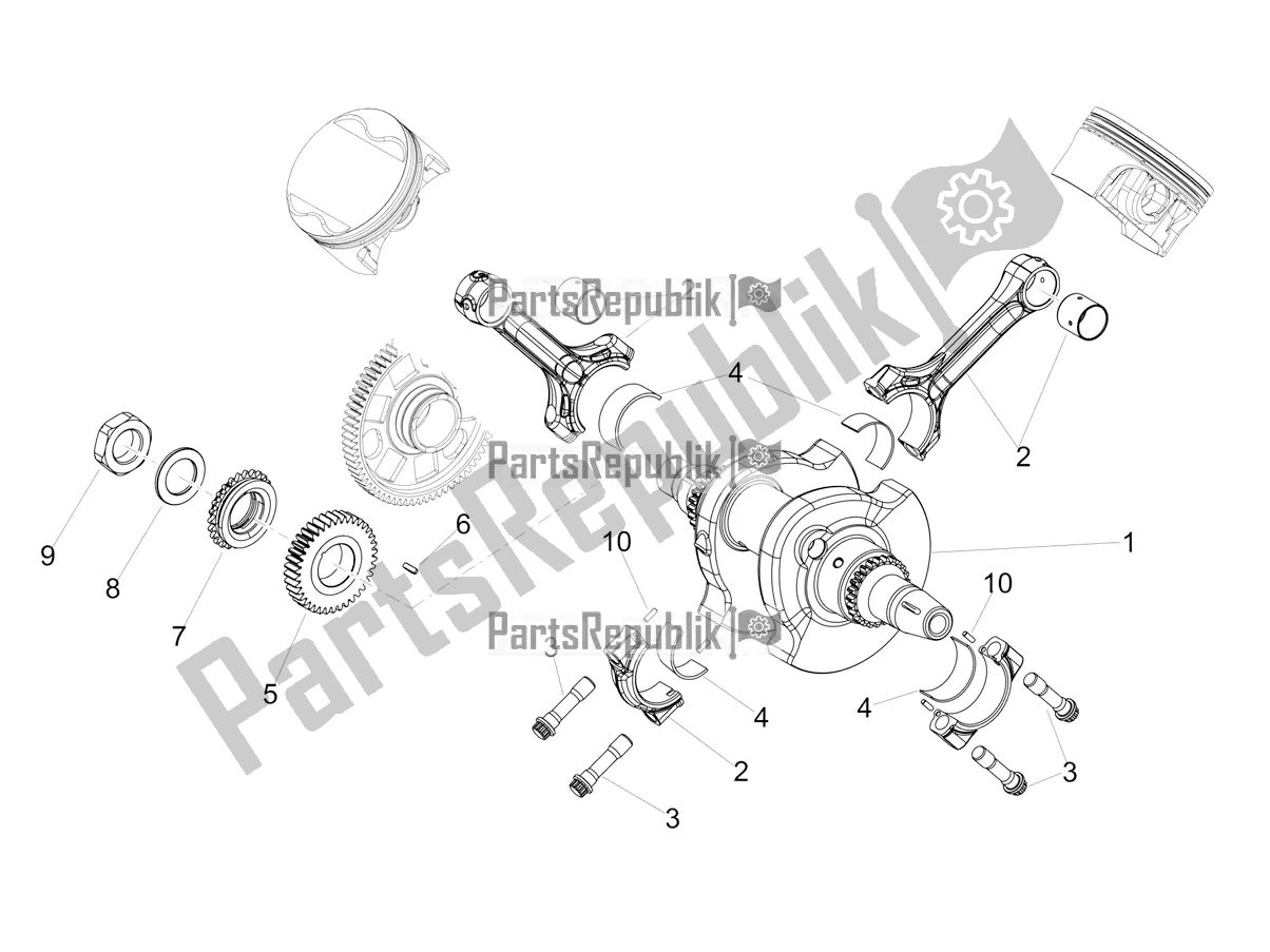 All parts for the Drive Shaft of the Aprilia Shiver 900 ABS USA 2020