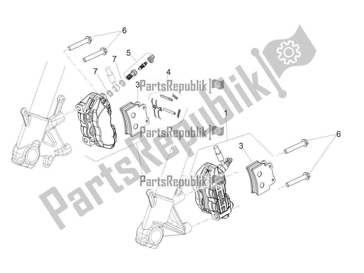 Toutes les pièces pour le étrier De Frein Avant du Aprilia Shiver 900 ABS USA 2020