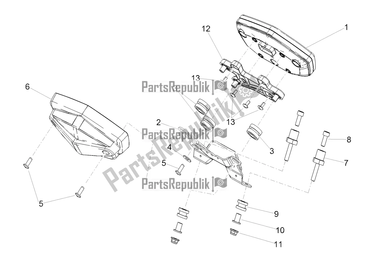 Alle onderdelen voor de Instrumenten van de Aprilia Shiver 900 ABS USA 2020