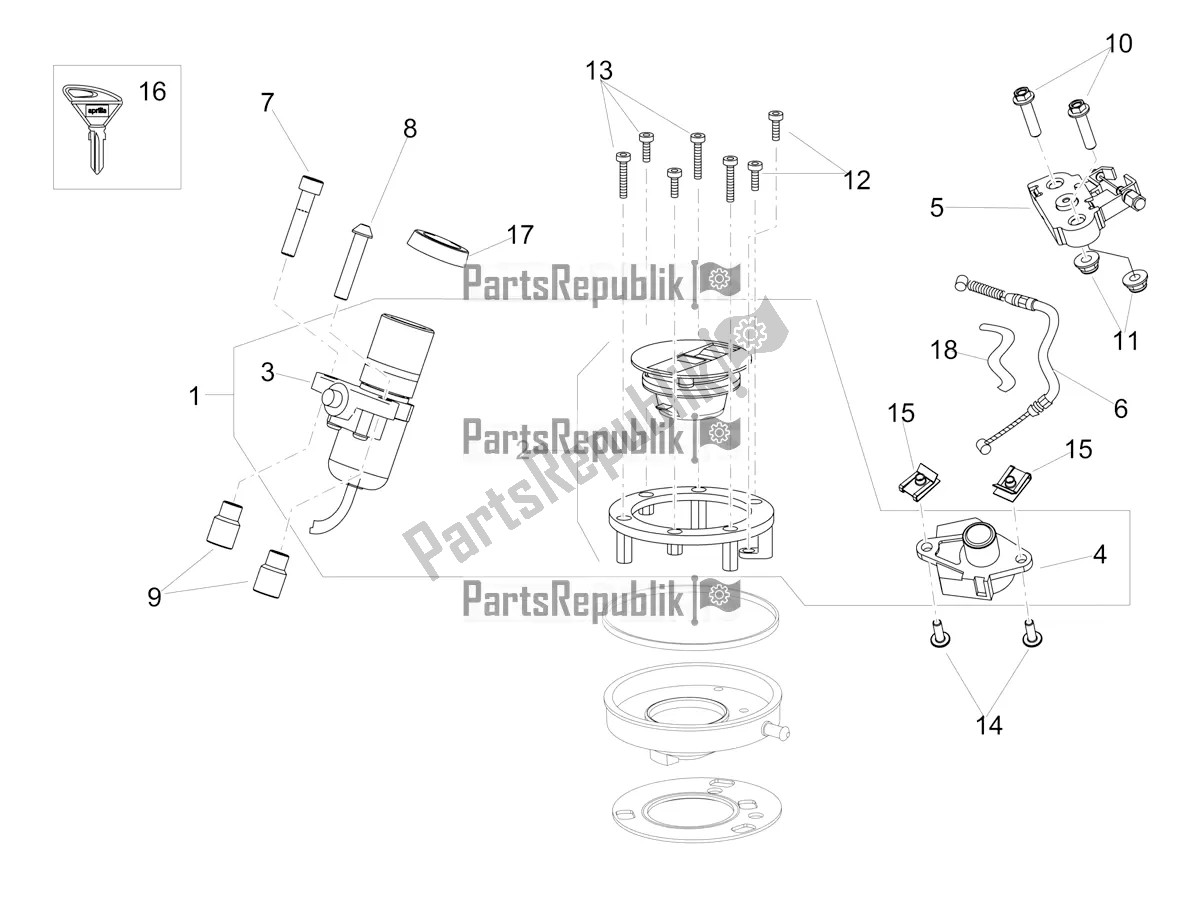 Tutte le parti per il Serrature del Aprilia Shiver 900 ABS USA 2020