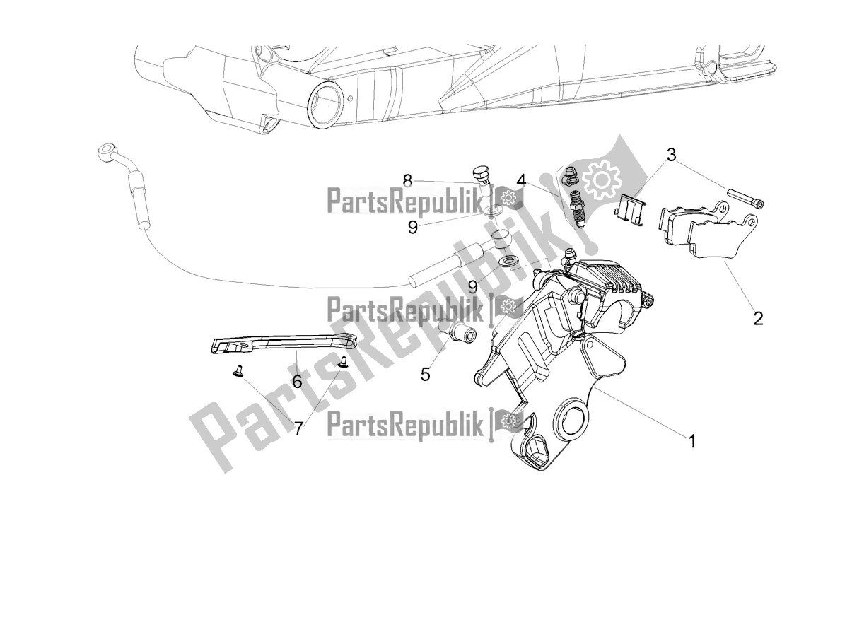 Toutes les pièces pour le étrier De Frein Arrière du Aprilia Shiver 900 ABS USA 2020