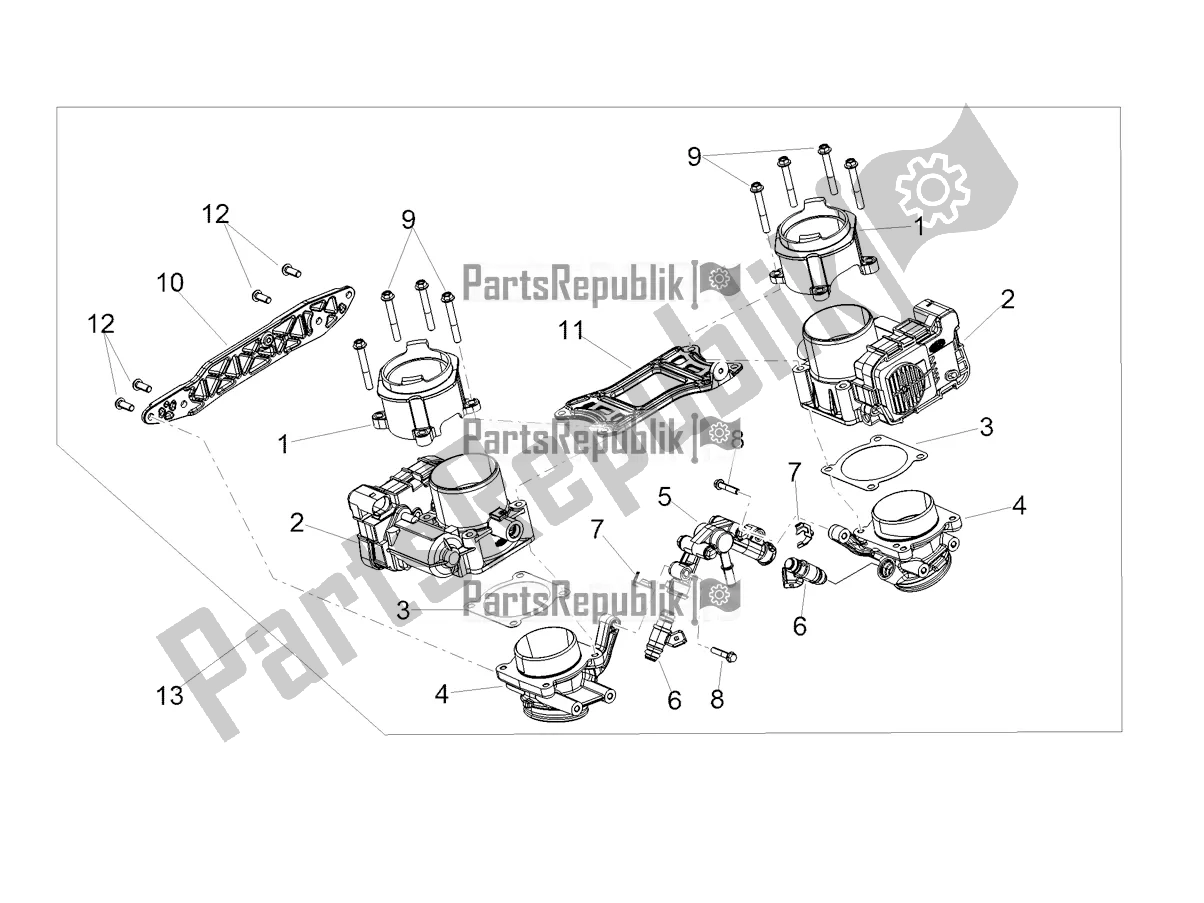 Toutes les pièces pour le Corps De Papillon du Aprilia Shiver 900 ABS USA 2020