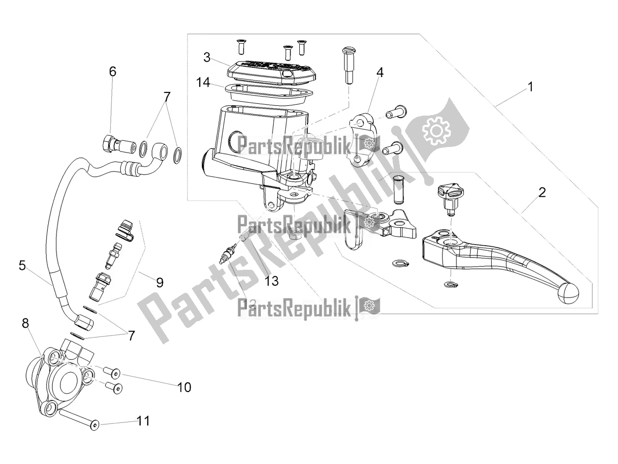 Alle onderdelen voor de Koppeling Controle van de Aprilia Shiver 900 ABS USA 2021