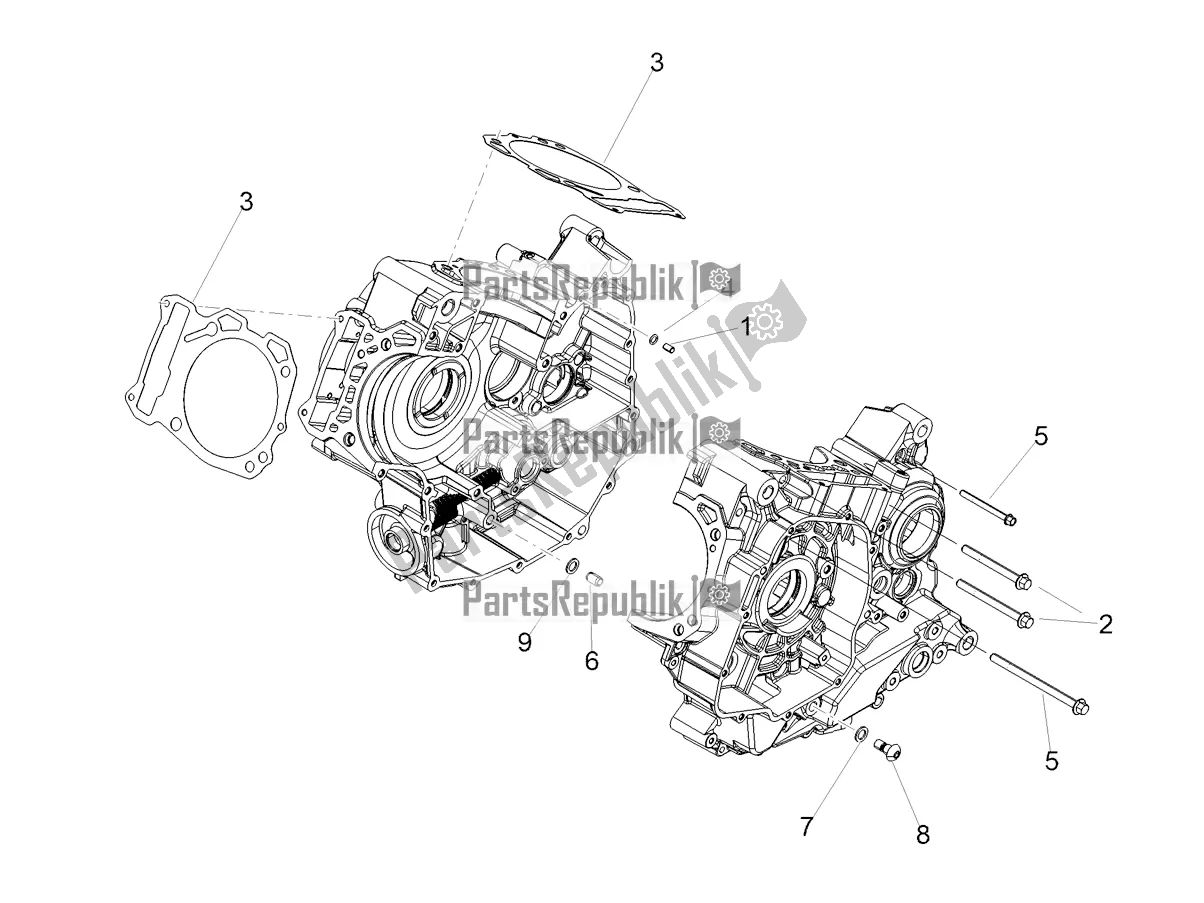 Todas as partes de Cárteres Eu do Aprilia Shiver 900 ABS USA 2021