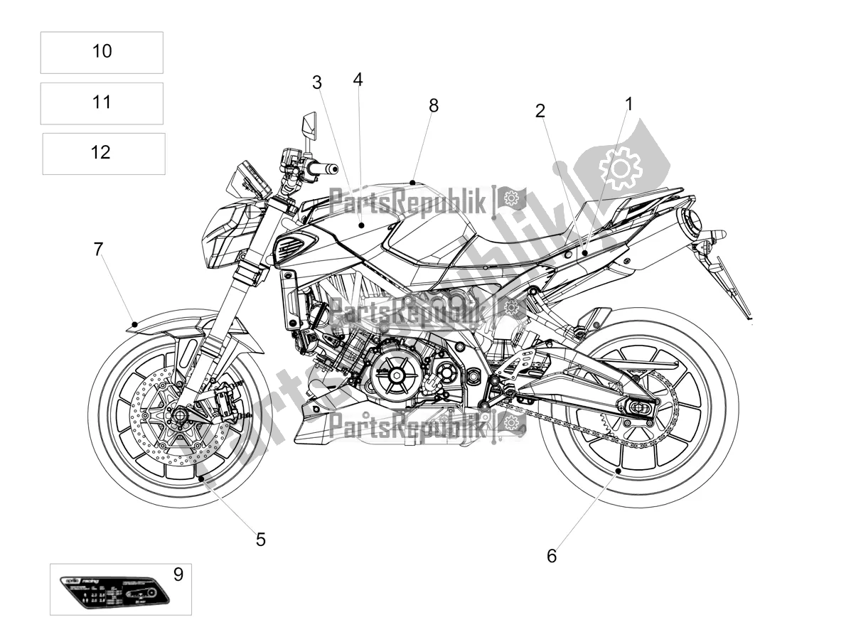 Toutes les pièces pour le Décalque du Aprilia Shiver 900 ABS USA 2021