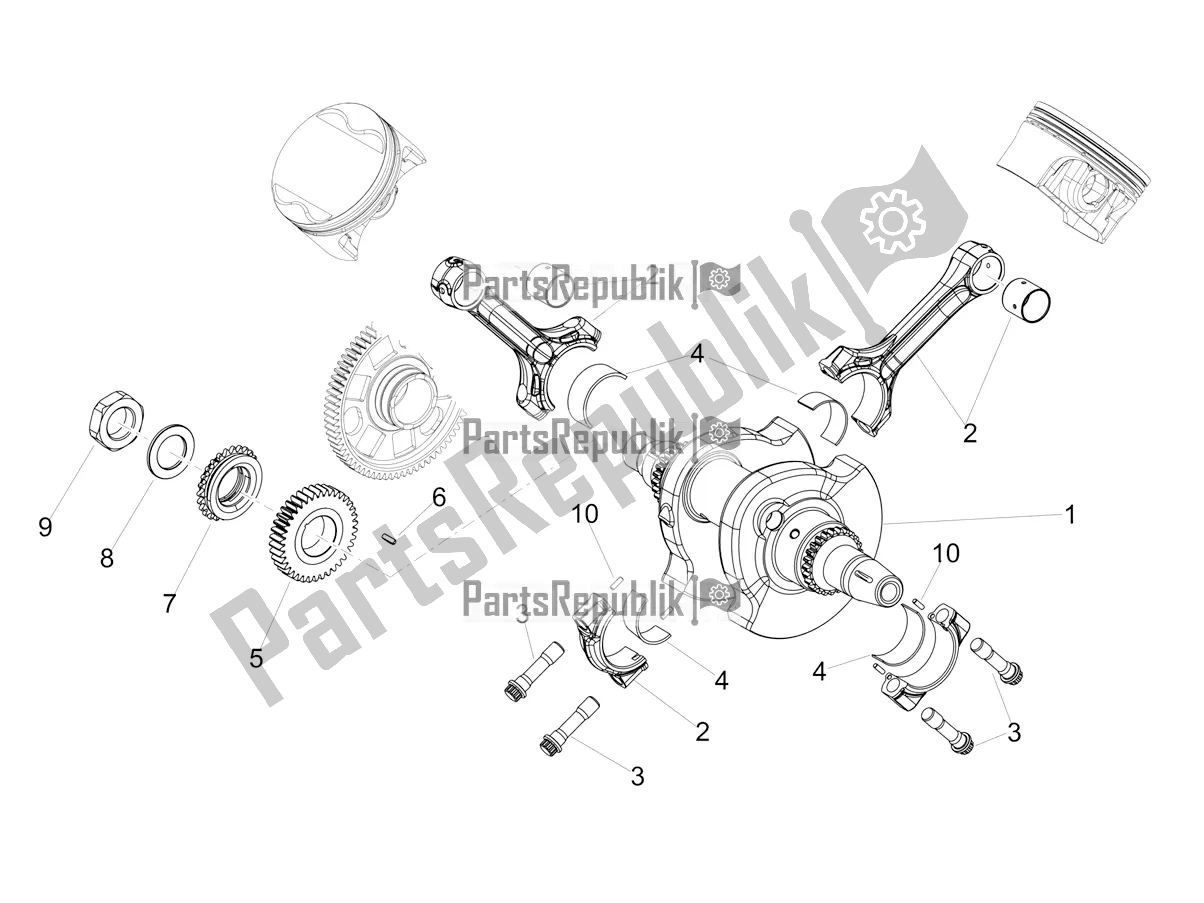 Todas as partes de Eixo De Transmissão do Aprilia Shiver 900 ABS USA 2021