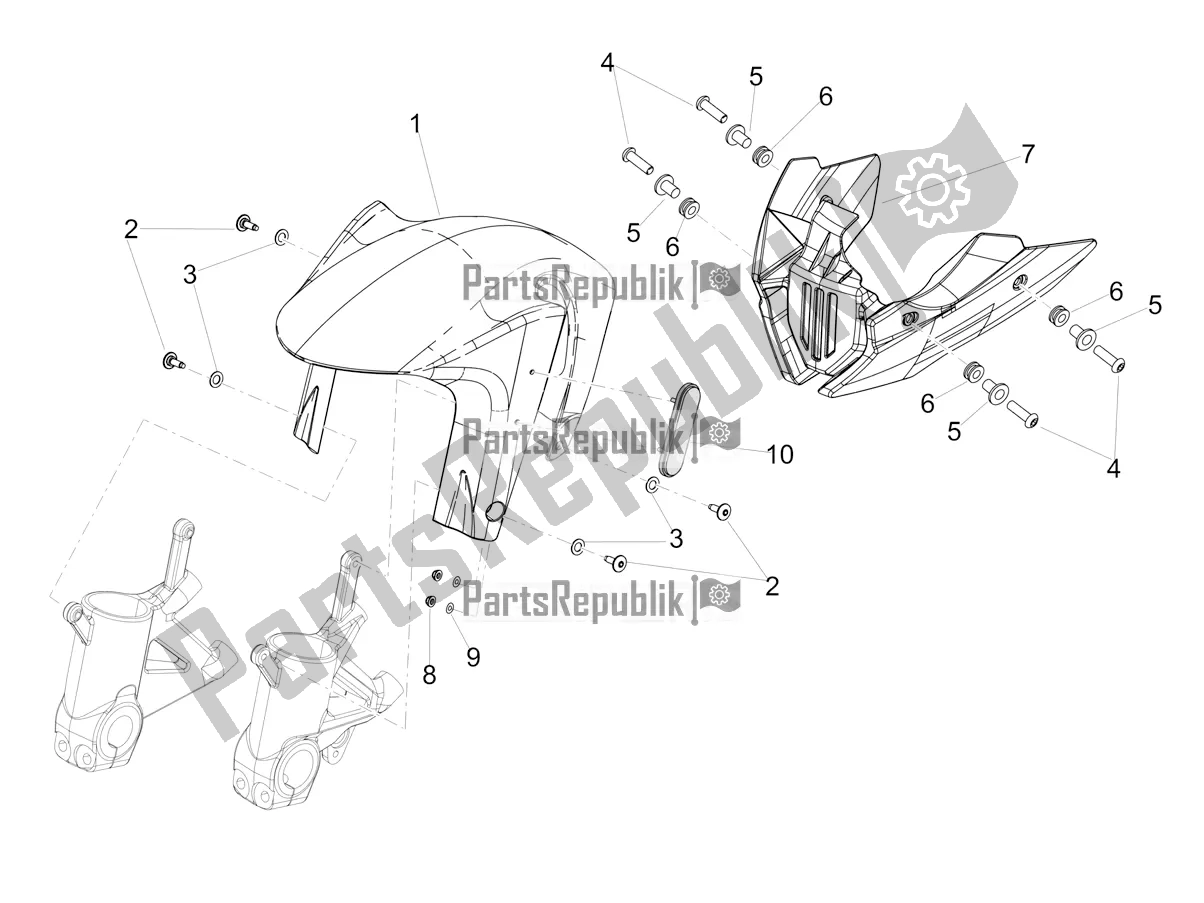 Todas las partes para Guardabarros Delantero de Aprilia Shiver 900 ABS USA 2021