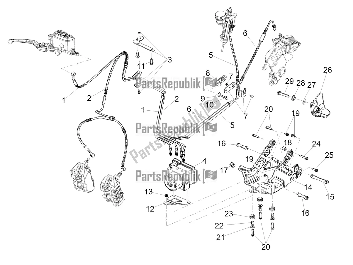Todas las partes para Sistema De Frenos Abs de Aprilia Shiver 900 ABS USA 2022