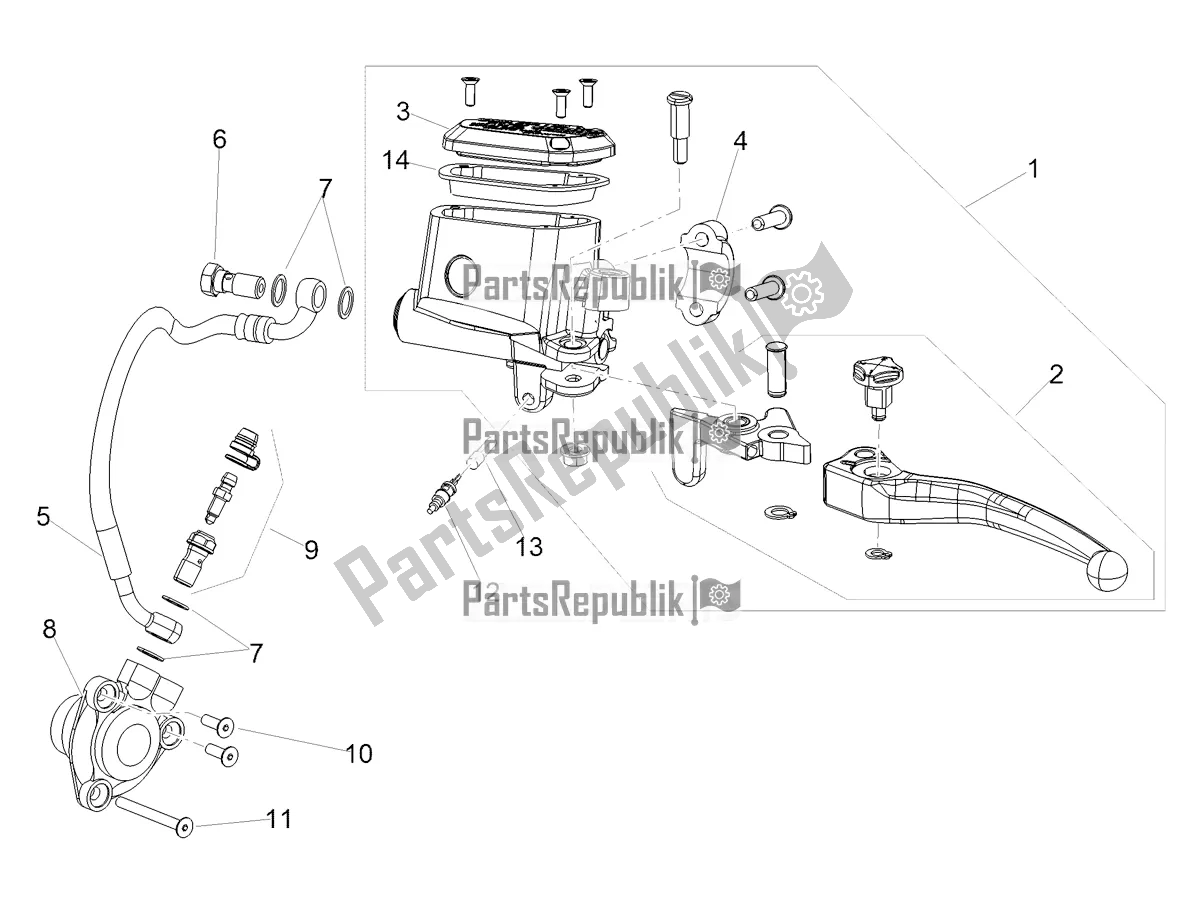 Alle onderdelen voor de Koppeling Controle van de Aprilia Shiver 900 ABS USA 2022