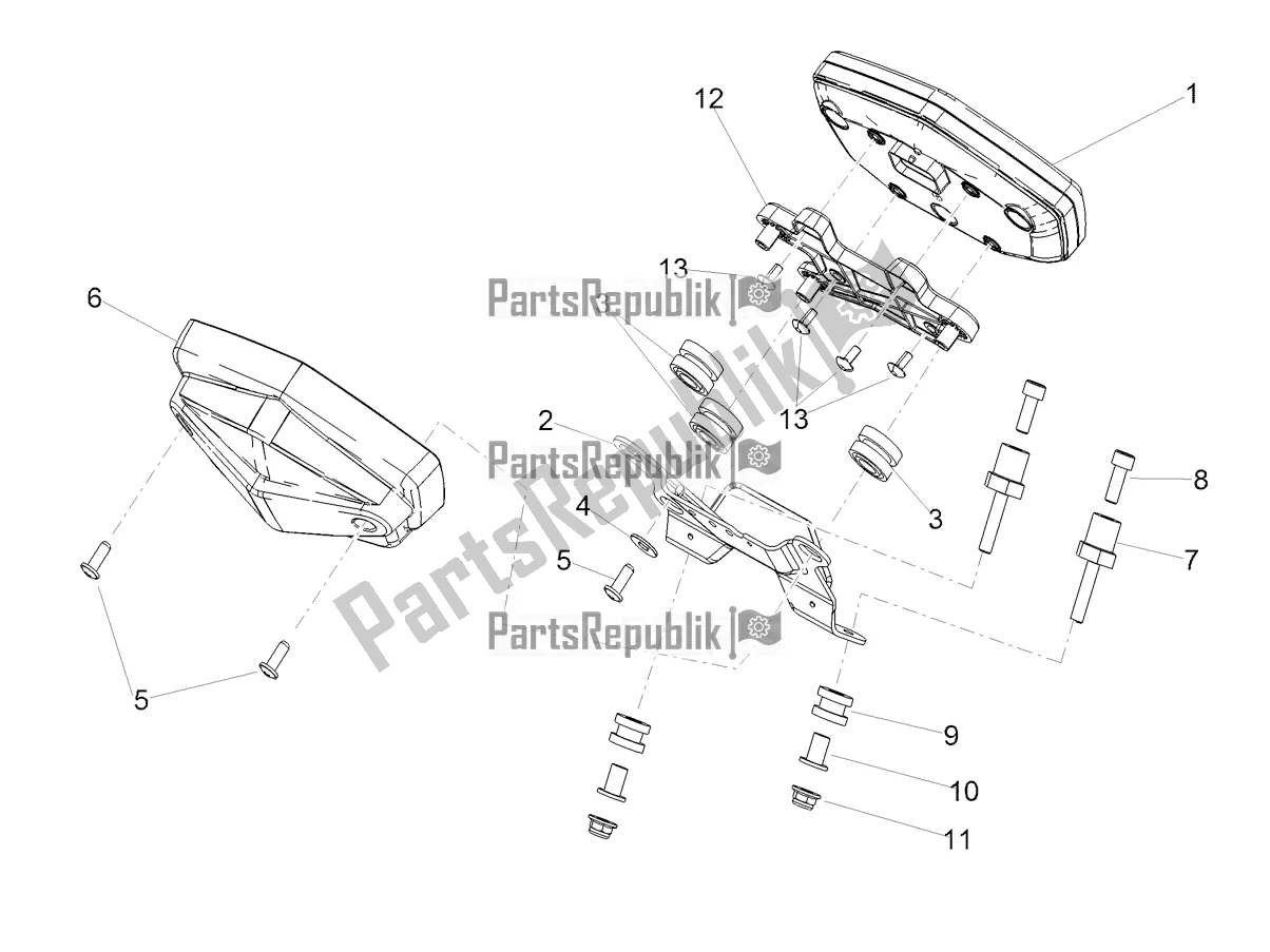 Alle onderdelen voor de Instrumenten van de Aprilia Shiver 900 ABS USA 2022