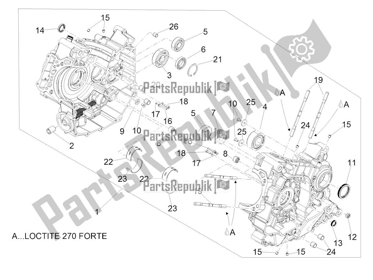 Toutes les pièces pour le Carters I du Aprilia Shiver 900 E4 ABS 2017-2018 Emea, Latam 2019