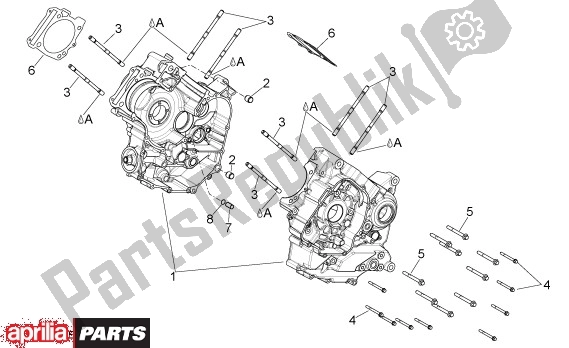 All parts for the Behuizing I of the Aprilia Shiver GT 50 750 2009