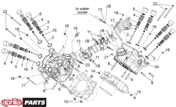 All parts for the Cilinderkop Ventielen of the Aprilia Shiver GT 50 750 2009