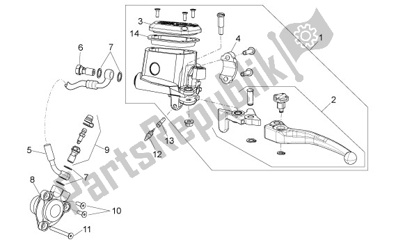 Alle Teile für das Kupplungspumpe des Aprilia Shiver GT 50 750 2009