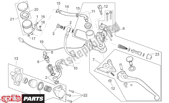 Alle Teile für das Clutch Pump des Aprilia SL Falco 392 1000 2000 - 2002