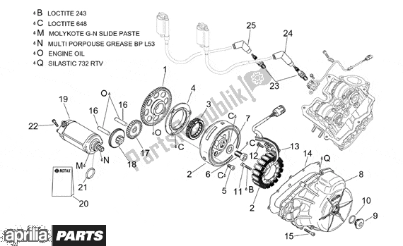 Todas las partes para Ignition Unit de Aprilia SL Falco 392 1000 2000 - 2002