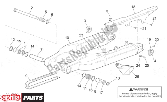 Toutes les pièces pour le Swing Arm du Aprilia SL Falco 392 1000 2000 - 2002