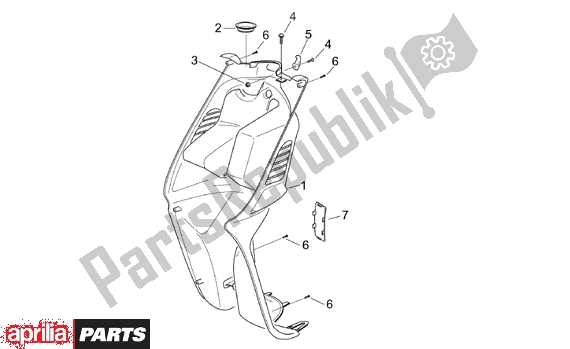 Alle Teile für das Central Body I Int Shield des Aprilia Sonic 50 Aircooled 530 1998 - 2007