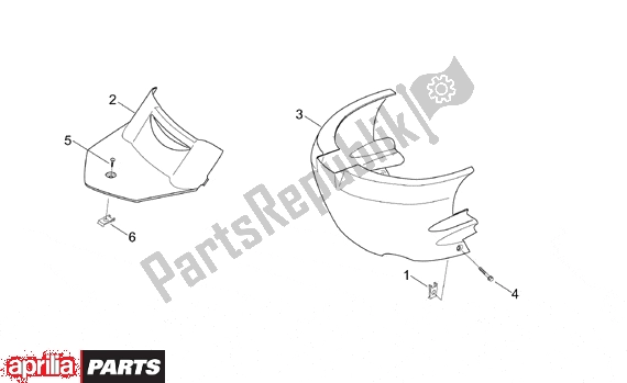 Toutes les pièces pour le Rear Body I Undersaddle du Aprilia Sonic 50 Aircooled 530 1998 - 2007