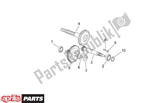 Alle onderdelen voor de Transmission Final Drive van de Aprilia Sonic 50 Aircooled 530 1998 - 2007