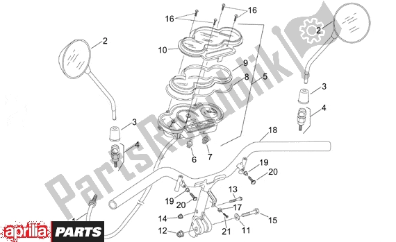 All parts for the Handlebar Dashboard of the Aprilia Sonic GP Liquid Cooled 531 50 1998 - 2005