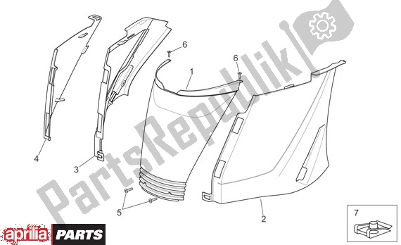 Todas as partes de Binnenbekleding do Aprilia Sport City 125-200 671 2004 - 2006